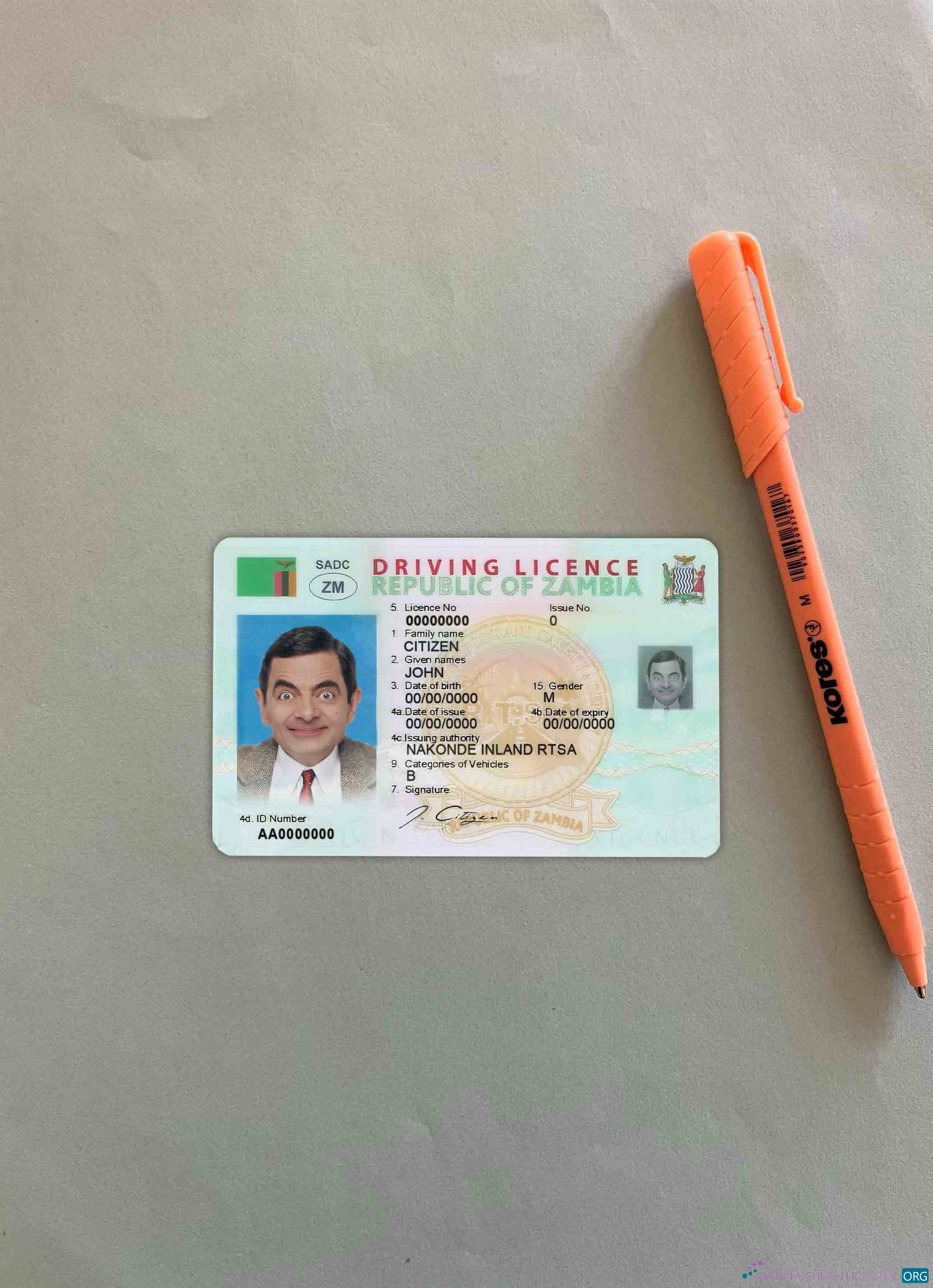 Download Zambia DL photolook FRONT Photoshop template